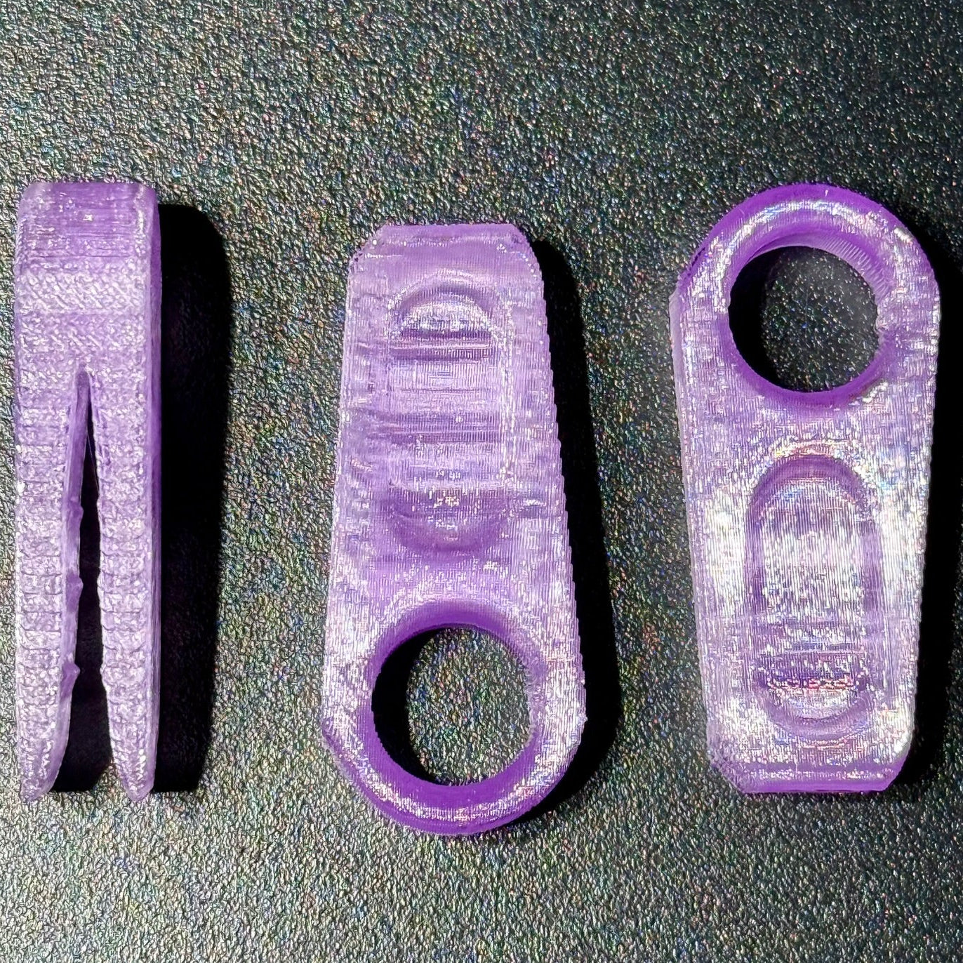 HempHooks Rim Clips in Clear Purple