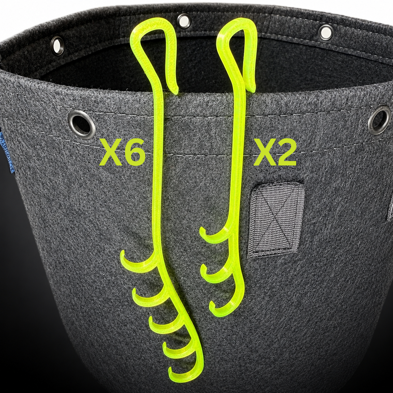 gamma green hemphooks on fabric ac infinity pot
