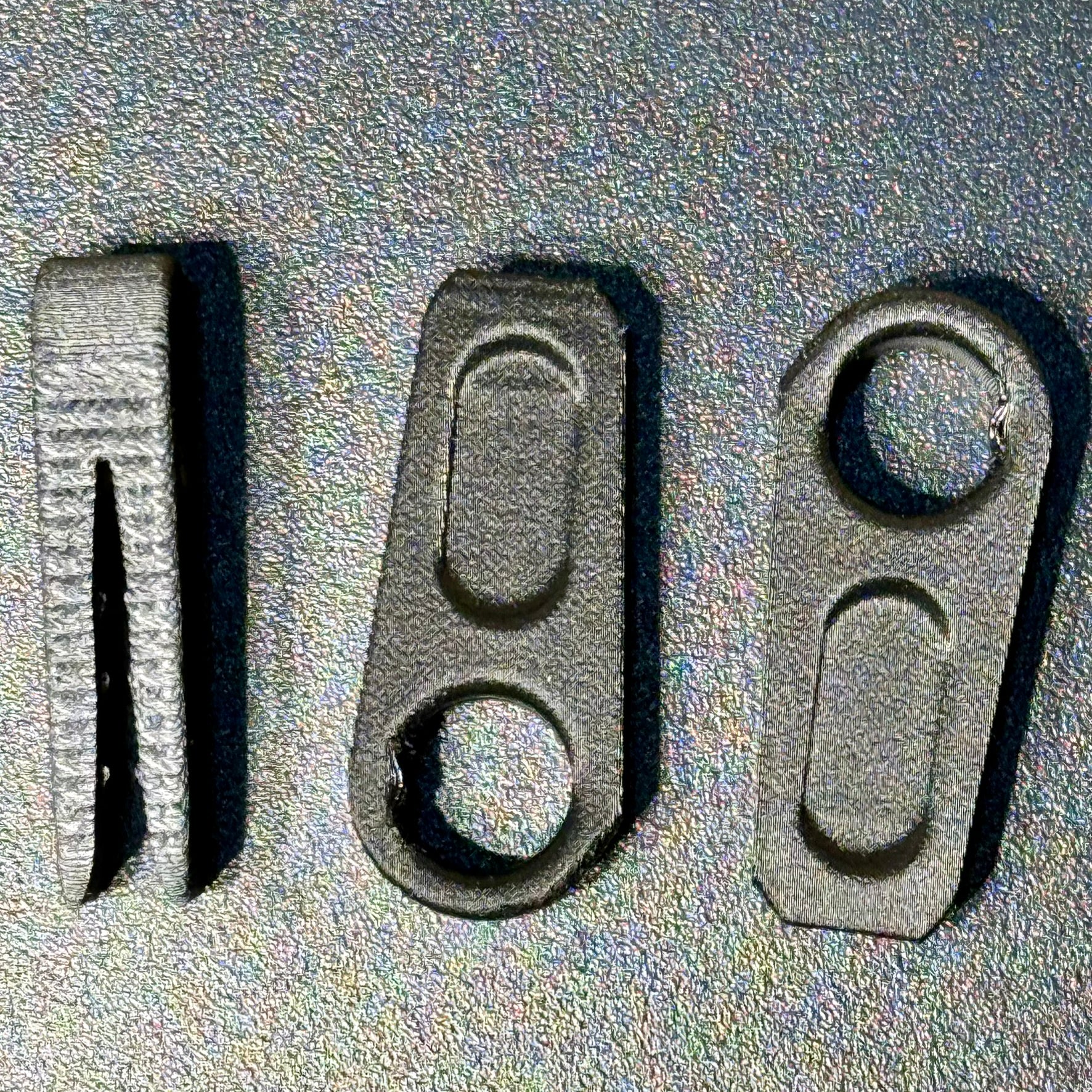 Stealth Black Rim Clips 3D Printed