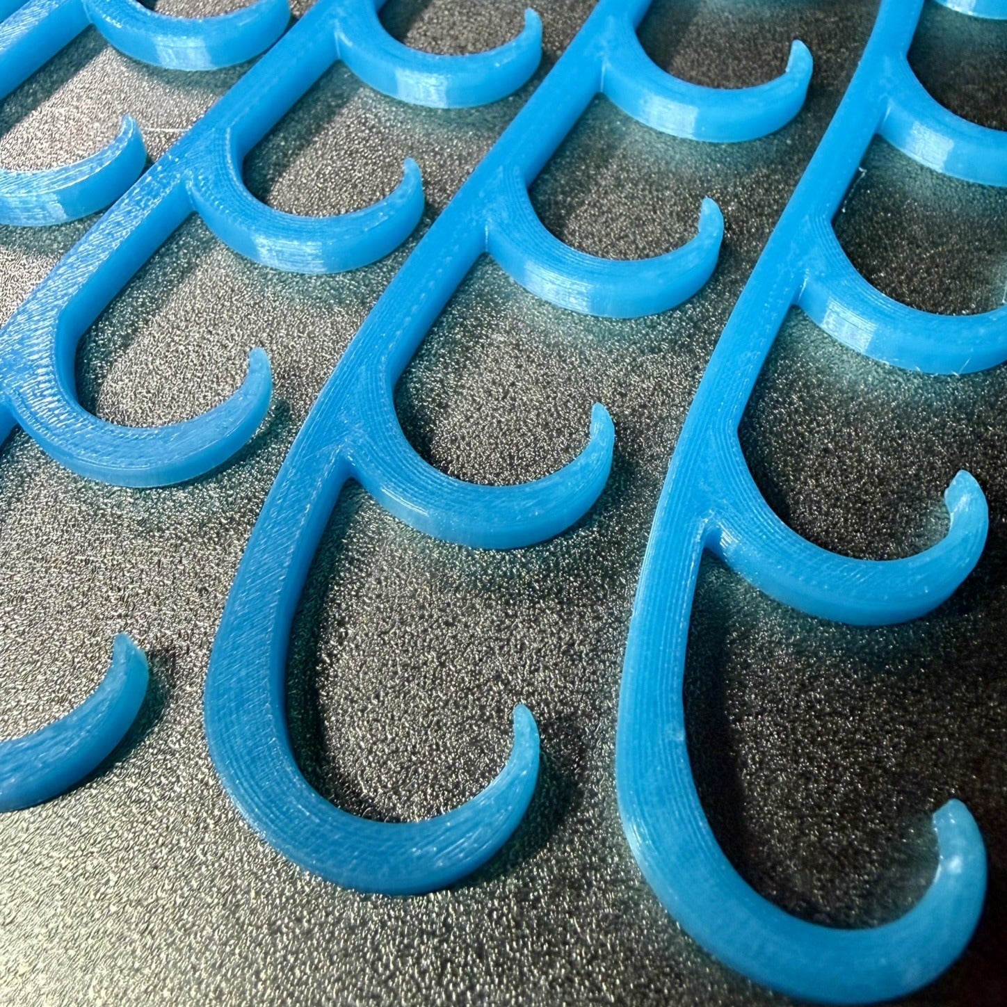 Cold Fusion Blue HempHooks on build plate