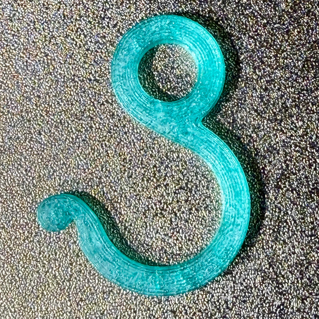 transparent turquoise pole clip