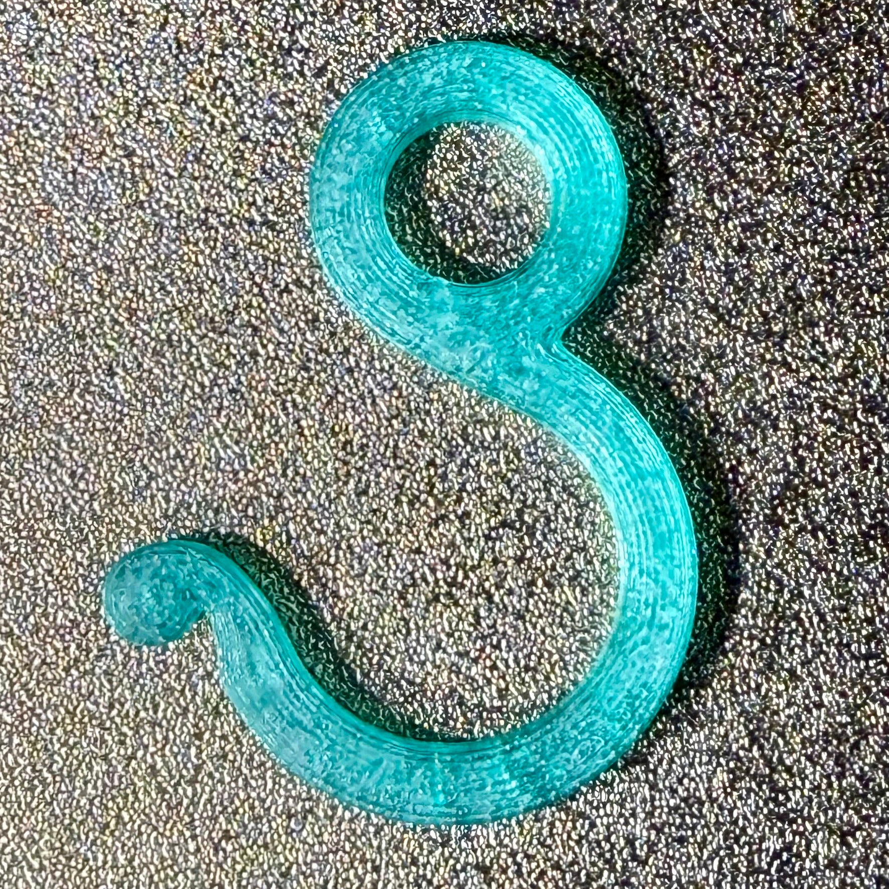 transparent turquoise pole clip